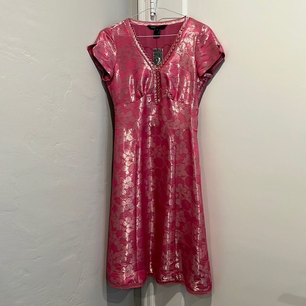 Mark Jacobs Pink Jacquard Midi dress